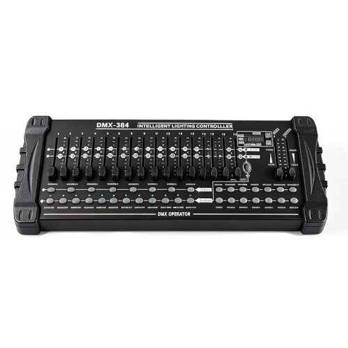DJ DMX 384A controller, 384 kanalen, 16 schuifregelaars, disco lichtconsole