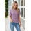 Damen-Strickpullover Leicht Kurzarm Violett Größe XL 2