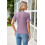Damen-Strickpullover Leicht Kurzarm Violett Größe XL 4