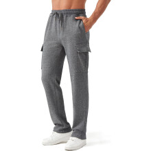 Herren Jogginghose Cargo Jogging Extra Long Sportlich Grau 3XL