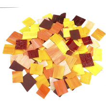 (Flame) Glass Mosaics Pieces Stained Glass, Assorted Colors and Shapes, 1kg/35 Ounce