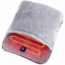 Elektrisch verwarmde voetenwarmer met verwarmings- en vibratiemassagefunctie, ultrazacht flanel, voetenwarmer, snel opwarmend kussen met 3 standen, el