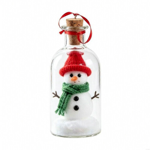 Recordable Christmas Ornament Bottle with Voice Message Function,Holiday Accent for Tree or Shelf