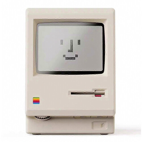 New Maclock Retro Clock Creativity Alarm Clock Student Specific Wake Up Artifact Desktop Decor Computer Keyboard