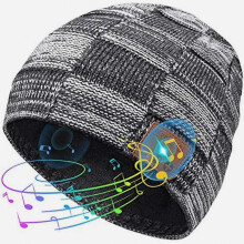 Novelty Gifts for Men Bluetooth Beanie Hat - Christmas Stocking Fillers for Men Teenagers Adults Hat with Headphones Cool Gadgets Running Hiking Cycl