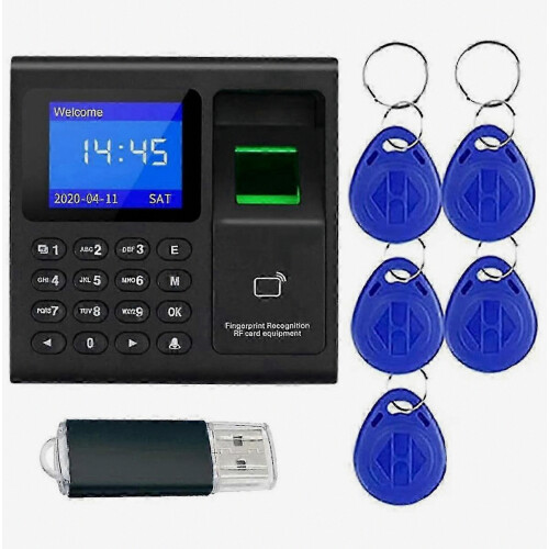 Pointeuse biométrique par empreinte digitale pour employés - Système de contrôle d'accès RFID et code PIN