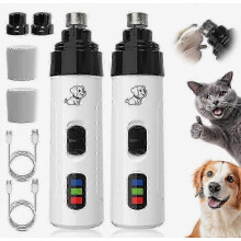 Heusom Silent Groom Pro nagelslijper, USB oplaadbare nagelslijper voor honden, 2-pack hondennagelknippers