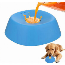 Langsam schluckbarer Flüssigkeitsnapf für Hunde mit rutschfestem Boden und kugelförmigem, knochenförmigem Design zum Lecken von Flüssigkeiten