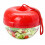 Salad container with dressing container Multi-Compartment Tray for Food Separation. Modern aesthetic kitchen-gadget 1