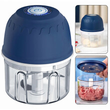 Mini tritatutto per alimenti ricaricabile tramite USB, ciotola in vetro da 350 ml, trita aglio elettrico, lama a 6 foglie, anti-schizzi, piccolo robot