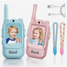 Videoportero recargable portátil para niños, walkie-talkie recargable para niños y niñas de 3 a 12 años.
