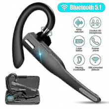 For Trucker Wireless Bluetooth 5.1 Earpiece Headset with Dual Mic and Noise Cancelling