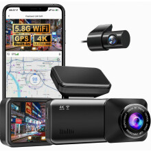 4K-Dashcam vorne und hinten mit WLAN, Dual-Kanal-Autokamera, Parkmodus, Nachtsicht, 32-GB-SD-Kartensteckplatz
