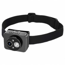 Lampe frontale avec caméra intégrée pour la pêche de nuit, angle d'éclairage réglable, sports de plein air