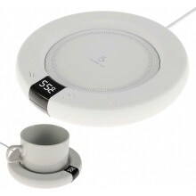 Electric Coffee Cup Warmer Automatic Shut Off Coffee Mug Warmer Adjustable Temperature Beverage Warmer LED Display Smart Mug Warmer Set for Office Des