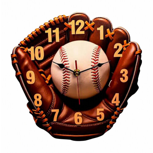 Flat baseball glove wall clock - A decorative accessory suitable for various social gatherings