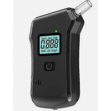 Alcoholtester van politiekwaliteit met 25 mondstukken, lcd-display, draagbare, zeer nauwkeurige ademtest voor thuisgebruik st-yd