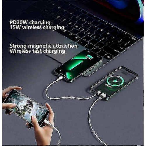 22.5w 10000mah Μαγνητική ασύρματη φόρτιση τροφοδοτικού τηλεφώνου Εξωτερική μπαταρία 2