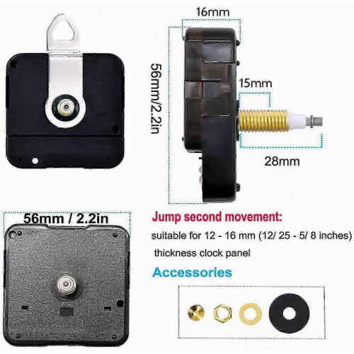 Wall Clock Movement For Quartz Clock With Walnut Wood And Long Hands_usmddsa 1