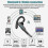 Ασύρματα ακουστικά Bluetooth 5.1 για Trucker με διπλό μικρόφωνο και ακύρωση θορύβου 5