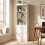 Homcom (White) HOMCOM Bookcase with Drawers Narrow Storage Adjustable Shelves 1