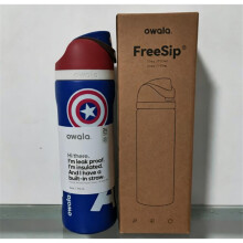 (Captain America) Owala FreeSip Sway 24oz MARVEL Spider-Man Water Bottle Insulated BPA-Free NEW