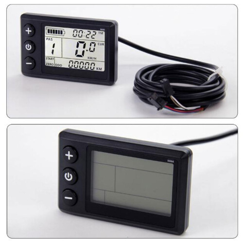 S866-2 LCD Meter 24V 36V 48V Electric Bicycle Display Panel with Ordinary Connector for E-Bike Modification