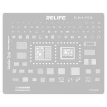 RELIFE RL-044 IPZ18 per 18, 18 Pro Max/Duo/A20 Pro, Stencil Universale per CPU/Acciaio Speciale Premium Ultrasottile da 0,12 mm