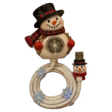 Proyector Navideño HD Plug And , Proyector Navideño para Interiores con Alimentación USB, Luz de Proyector de Techo, Muñeco de Nieve Navideño