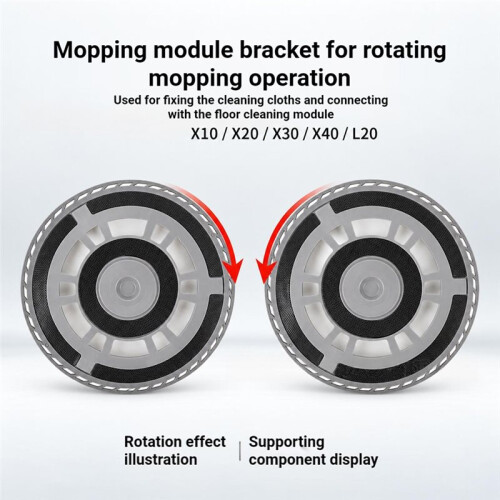 Replacement Mop Pad Holder for  X30/X40/L20 Robot Vacuum - Secure & Durable Mop Bracket Accessory 2