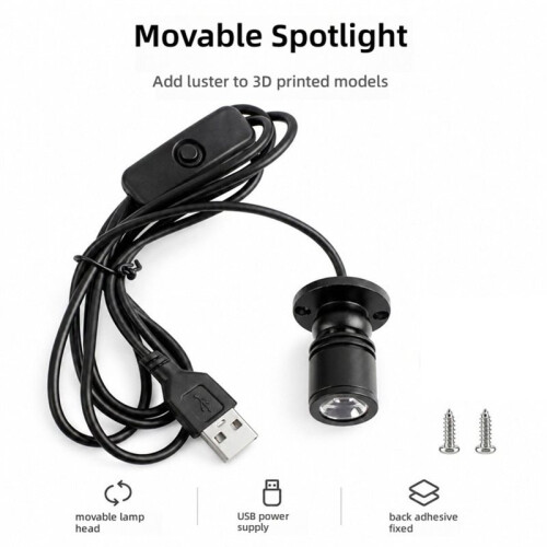 LED Small Spotlight for DIY 3D Print Model 25  Angle and High Quality for 3D Printer