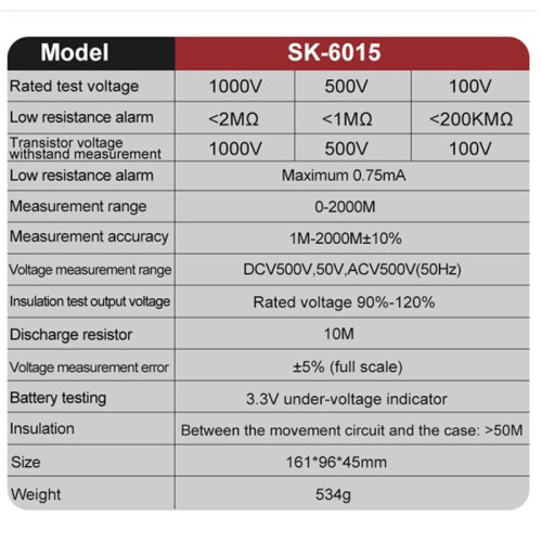 SNAKOL SK-6015 Analog Multimeter Universal Pointer Meter Display AC  Voltage Current Resistance Tester with Test Pen 1