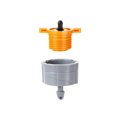 20Pcs 10L/H Adjustable Pressure Compensating Dripper 1/4" Barbed Steady Flow Micro Drip Irrigation Emitter for Garden 2