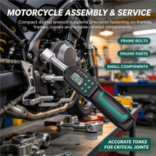 Adjustable Digital Torque Wrench Spanner 3-60N.M Electronic Jaw Open End Torque Wrench LED Memory Preset Modes, 1PC