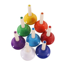 8PCS Note Hand Bells, Colorful Handbells Musical Instrument for Kids Adults School Church Wedding