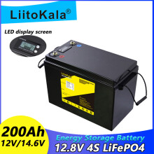 LiitoKala batería LiFePO4 12V 200Ah, para caravanas, carritos de golf y sistemas fuera de la red