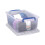 Really Useful 3 x Really Useful 10.1L Clear Nesting Storage Boxes Stackable 2