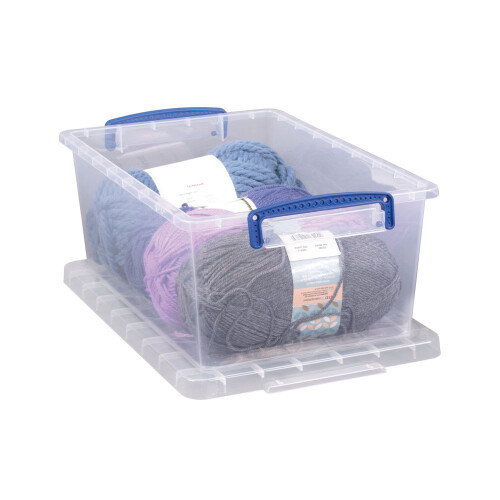 Really Useful 3 x Really Useful 10.1L Clear Nesting Storage Boxes Stackable 1