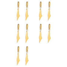 10X D Gold Palestine Map Dangle Earrings Women Country Geography Map Pendent Earring Stainless Jewelry