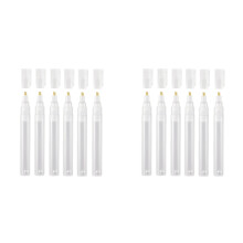 12Pcs Empty Fillable Blank Paint Touch Pen Markers,Round Tilted- Paint Pens 6mm