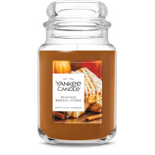 Yankee Candle Pompoen Bananenscone, Geurkaars, 22oz Grote Pot met Tot 150 Uur Brandtijd