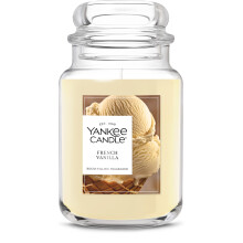 Yankee Candle Vainilla Francesa, Vela Aromática, Tarro Grande de 22oz, Hasta 150 Horas de Duración