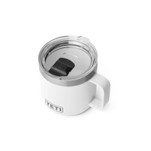YETI Rambler 14 oz Keramiktasse, stapelbar, vakuumisoliert, Edelstahl mit MagSlider Deckel, Weiß
