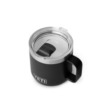 Taza apilable YETI Rambler de 14 oz con revestimiento cerámico, aislamiento al vacío, acero inoxidable, negro