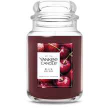 Yankee Candle Cereza Negra, Vela Aromática, Tarro Grande de 22oz con hasta 150 Horas de Tiempo de Quema
