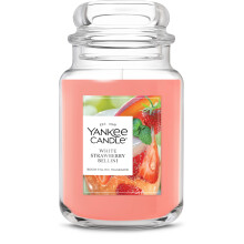 Yankee Candle Bellini de Fresa Blanca, Vela Aromática, Tarro Grande de 22oz, Hasta 150 Horas