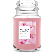 Yankee Candle Flores de Cerezo Encantadas, Vela Aromática, Tarro Grande de 22oz, Hasta 150 Horas