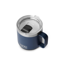 Taza apilable YETI Rambler de 14 oz con revestimiento cerámico, acero inoxidable, tapa MagSlider, azul