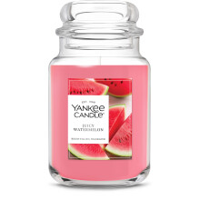 Yankee Candle Sandía Jugosa, Vela Aromática, Tarro Grande de 22oz con hasta 150 Horas de Tiempo de Quema