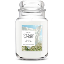 Yankee Candle Clean Cotton, Vela Aromática, Tarro Grande de 22oz, Hasta 150 horas de Combustión